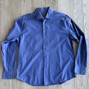 Calvin Klein Men's Casual Blue Button Down Shirt